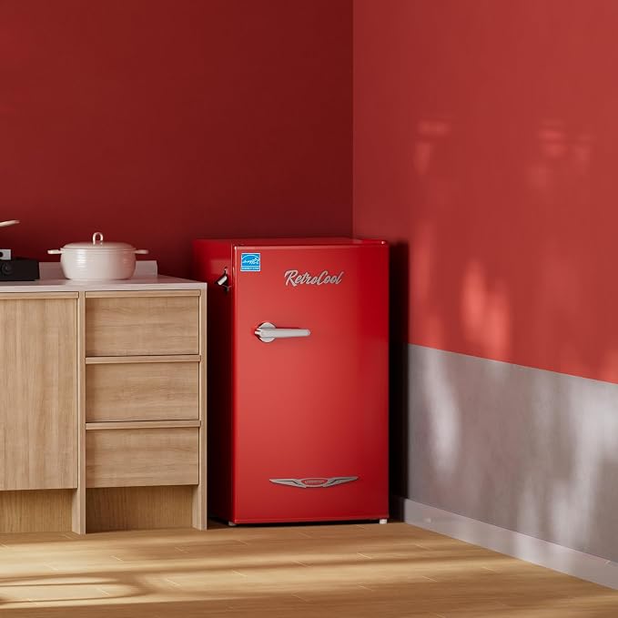 Upstreman 3.2 Cu.Ft Retro Mini Fridge - Image 8