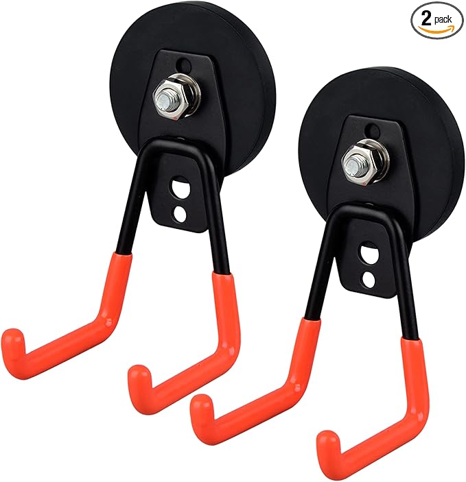 MUTUACTOR Magnetic Hooks, Anti-Slip Double Magnet Hooks Garage Storage Utility by MUTUACTOR