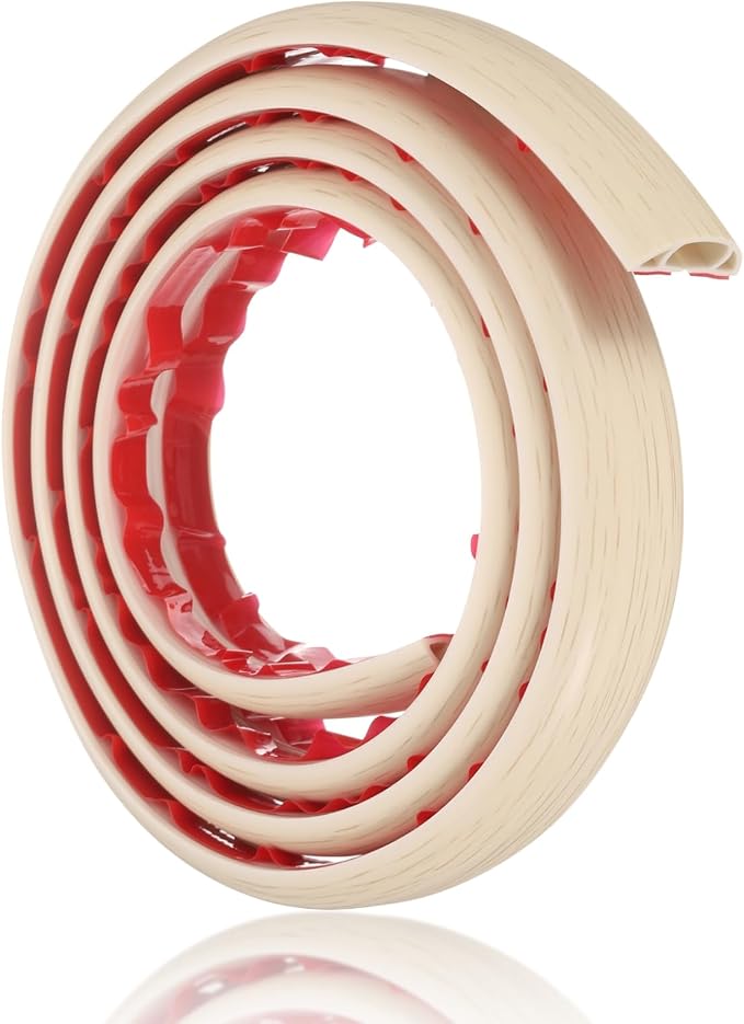 HARFINGTON 6ft Cord Cover Floor W0.6 x H0.33 Inner Channel PVC Hide Extension - Image 3
