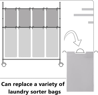 Bonuci 3 Pcs Laundry Sorter Replacement Bags Hamper Cart Removable Replacement - Image 4