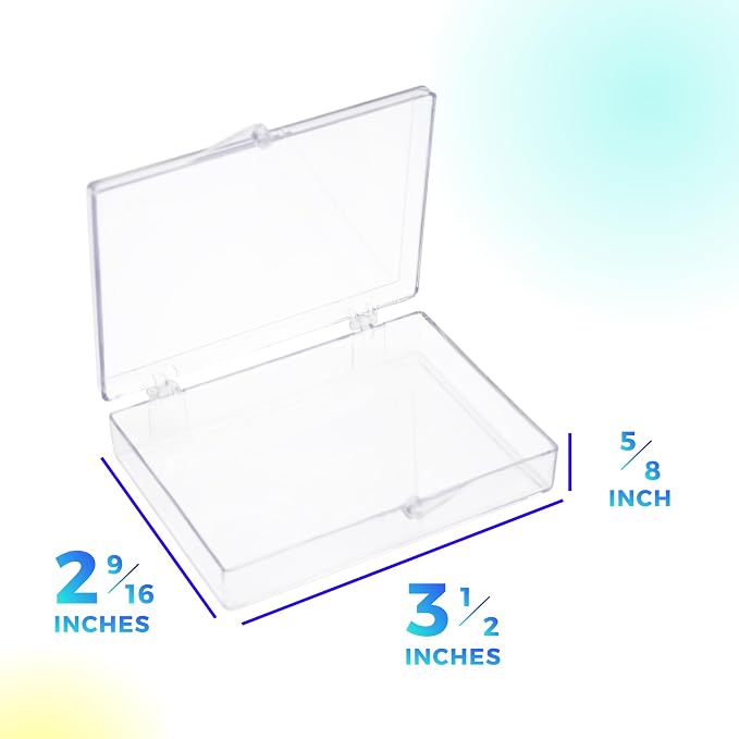 10-Pack Clear Hinged Plastic Containers, Keepsake Storage Boxes, 3 1/2" L x 2 - Image 6