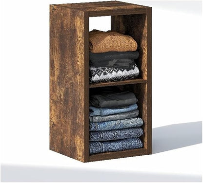Furinno Cubic Extra Thick 2-Cube Closet Organizers and Storage, Amber Pine | - Image 6