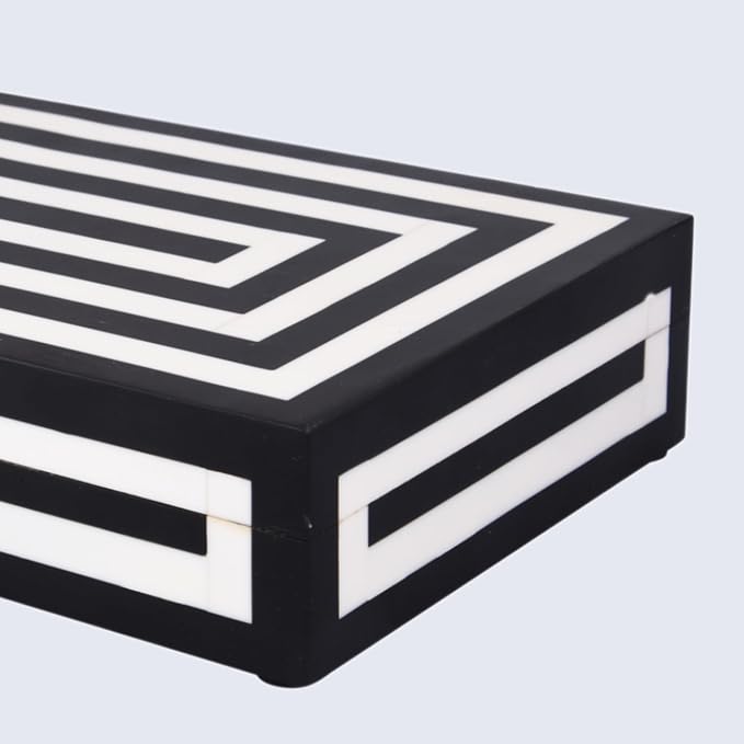 Handicrafts Home Large Decorative Storage Box 12x6– Coffee Table Organizer Box - Image 5