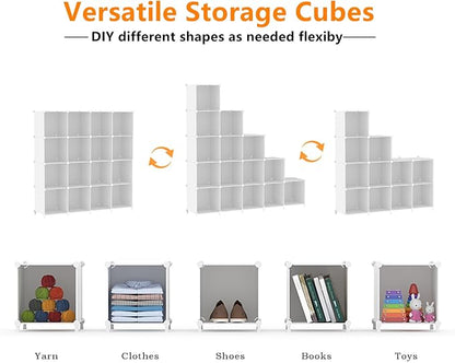 AWTATOS Cube Storage Organizer, 16 Cube Closet Organizer, DIY Portable Closet - Image 6