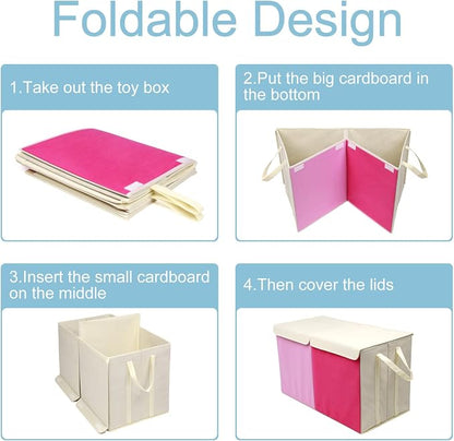YOLOXO Toy Box Chest, Collapsible Sturdy Storage Bins - Image 5
