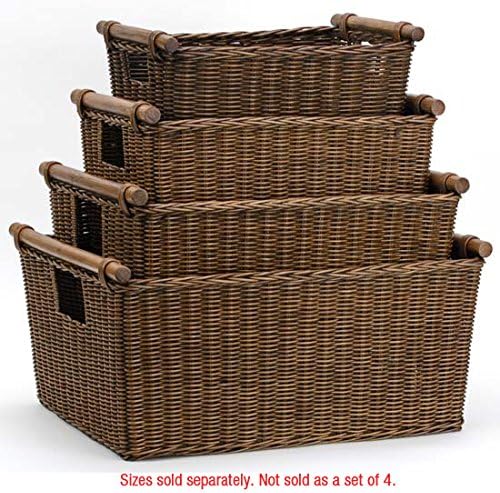 The Basket Lady Pole Handle Wicker Storage Basket, Extra Large, 20 in L x 16 in - Image 4