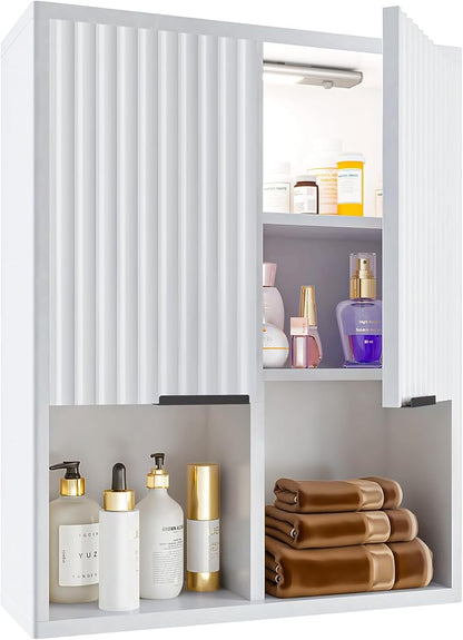 HAIOOU Fluted Bathroom Wall Cabinet by HAIOOU