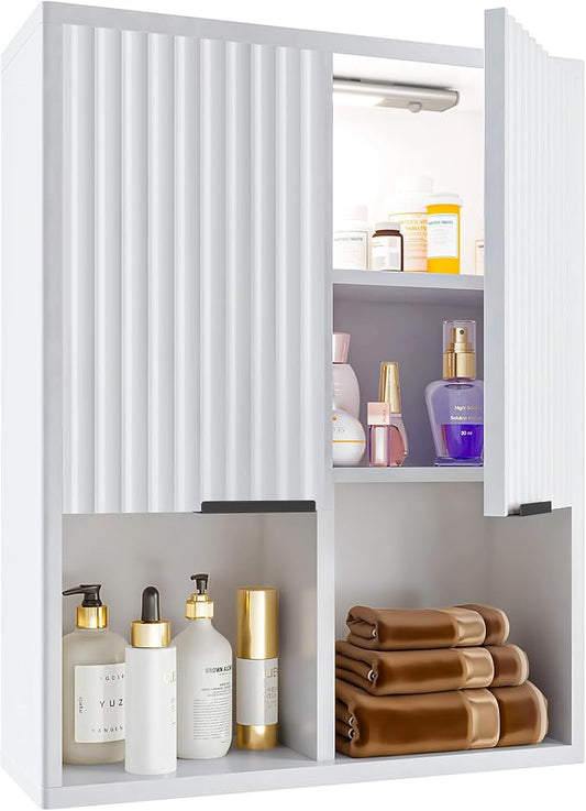 HAIOOU Fluted Bathroom Wall Cabinet by HAIOOU