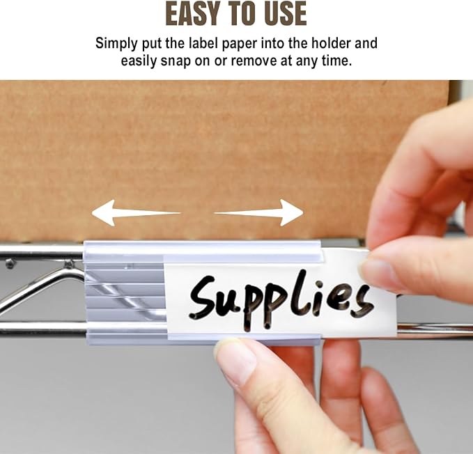 30Pcs Wire Shelf Label Holders, Plastic Wire Rack Label Holder, Compatible - Image 3