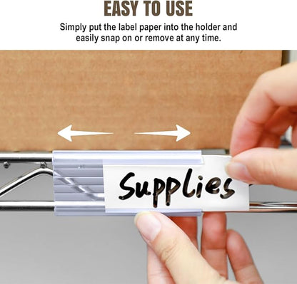 30Pcs Wire Shelf Label Holders, Plastic Wire Rack Label Holder, Compatible - Image 3
