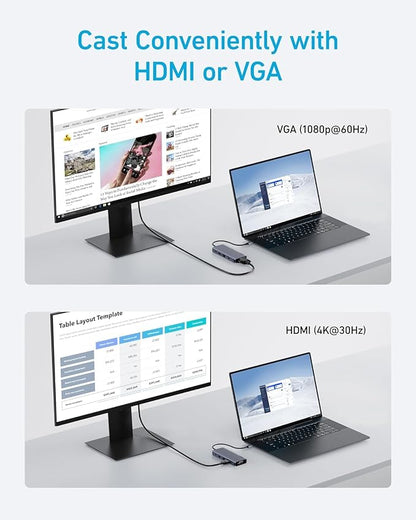 Anker 10-in-1 USB C Hub, Dual-Display USB C Docking Station, One 4K@30Hz HDMI - Image 3