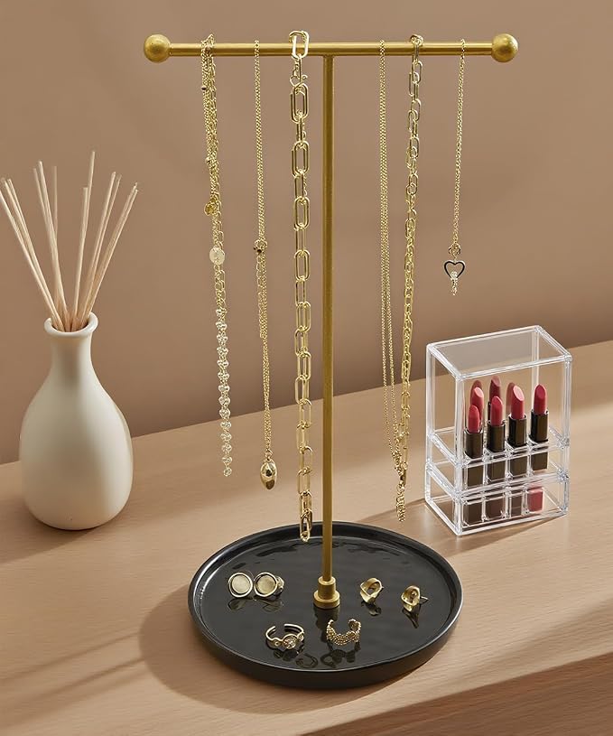 VROOMIUM Necklace Holder Stand - 6in Ceramic Base X 1ft Height - Image 7