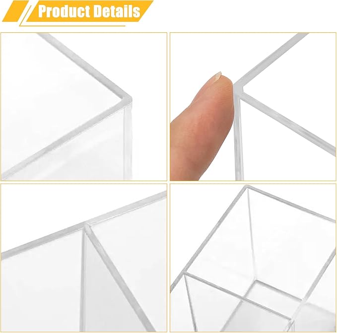 Cerpourt Clear Acrylic Makeup Brush Organizer, Pencil Pen Holder - Image 6