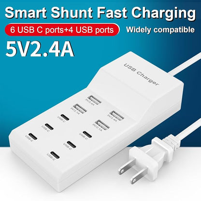 USB Charging Station for Multiple Devices USB Wall Charger Power Hub Strip - Image 5