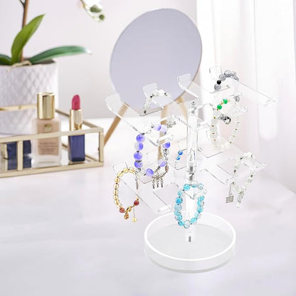 Bigfety Bracelet Holder Organizer, 2 Tier Acrylic Bracelet Display Stand - Image 7