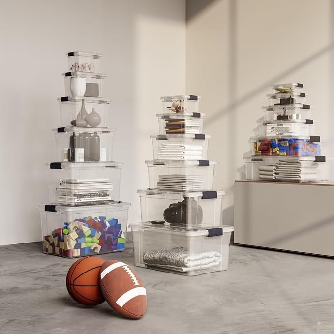 Superio Storage Bins with Lids- Clear Boxes - Image 9