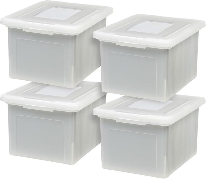 IRIS USA File Box, Plastic File Organizer - Image 2