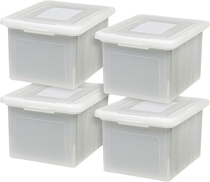 IRIS USA File Box, Plastic File Organizer - Image 2