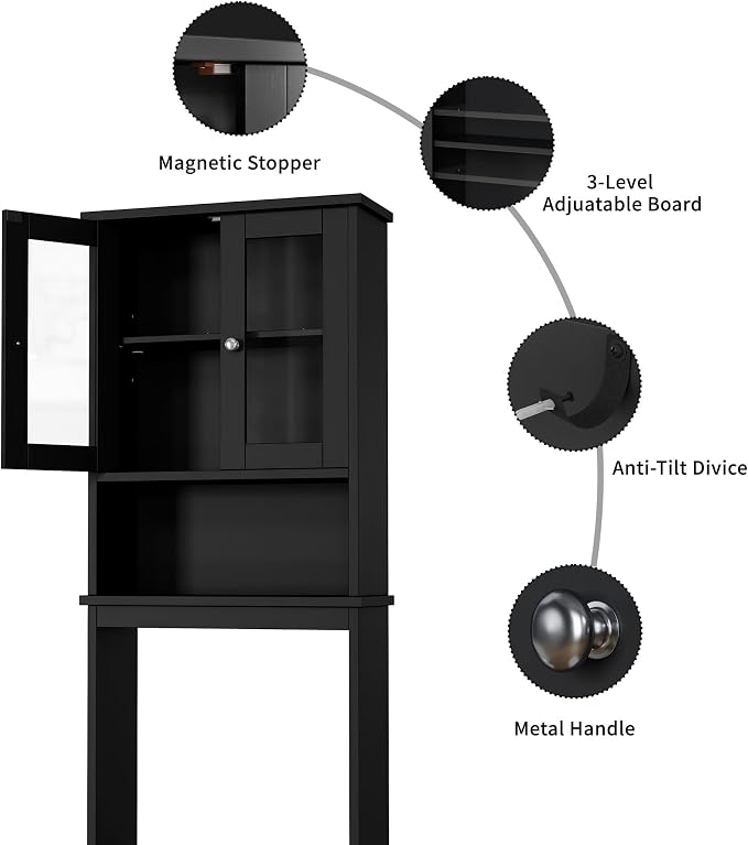 Shintenchi Over The Toilet Storage Cabinet, Bathroom Shelf Organizer - Image 7