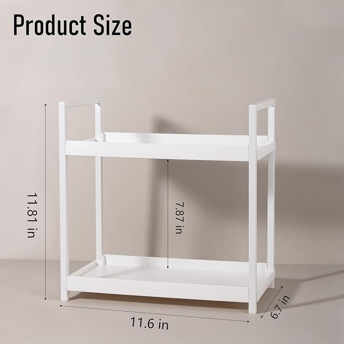 Anyoifax Bathroom Counter Organizer 2 Tier Vanity Storage Countertop Shelf - Image 7
