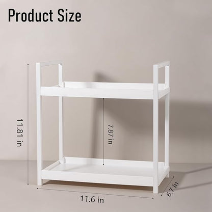 Anyoifax Bathroom Counter Organizer 2 Tier Vanity Storage Countertop Shelf - Image 7