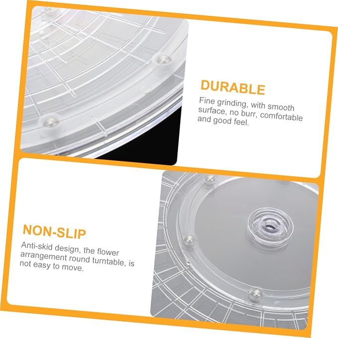 OUNONA 12-Inch Acrylic Rotating Turntable Kitchen Storage Organizer Tray - Image 4