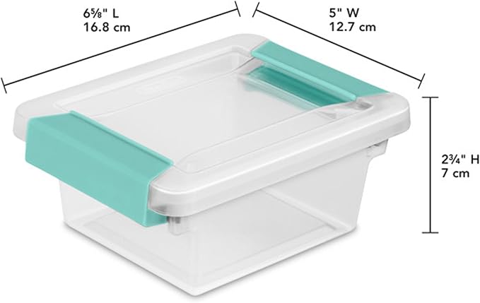 Sterilite Clip Box, Stackable Clear Plastic Bins- Mini, Arts or Crafts Supplies - Image 3