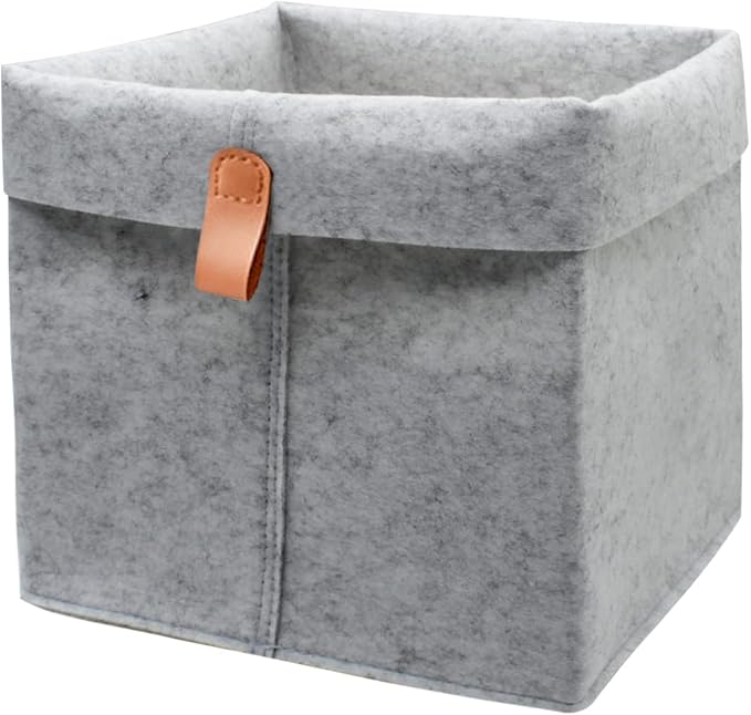Felt Storage Basket, Folded Closet Storage Bins Large Capacity Cube Storage Bin by WisePoint