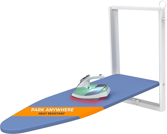 Xabitat Wall Mounted Ironing Board, 36.2" X 12.2" Compact Mount Fold Down Iron by Xabitat