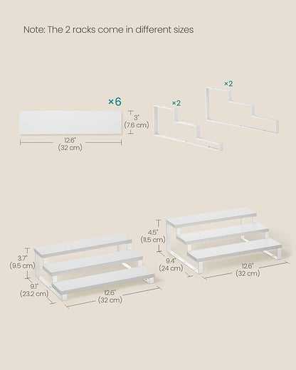 SONGMICS Display Risers, 3-Tier Cupcake Stand Holder, Spice Rack, Shelf Risers - Image 6