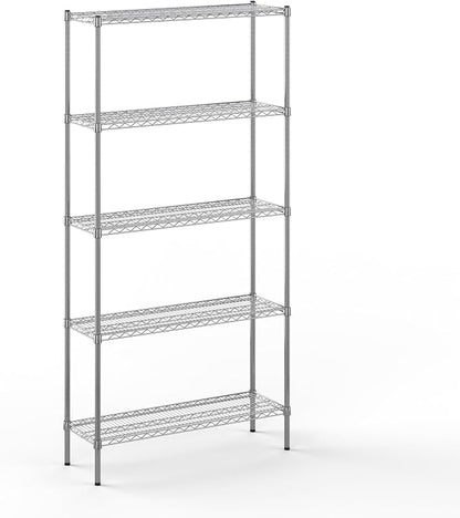 14" Deep x 42" Wide x 86" Height Wire Shelving Kit | 5-Tier | NSF Commercial by Regal+Altair
