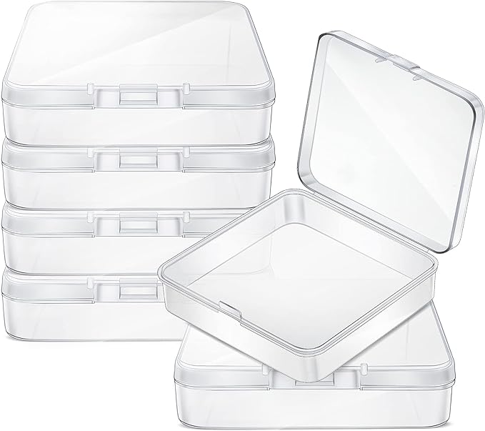 Jetec 6 Pieces Mini Plastic Clear Beads Storage Containers Box by Jetec