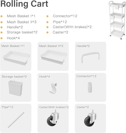 4 Tier Rolling Utility Cart - Image 4