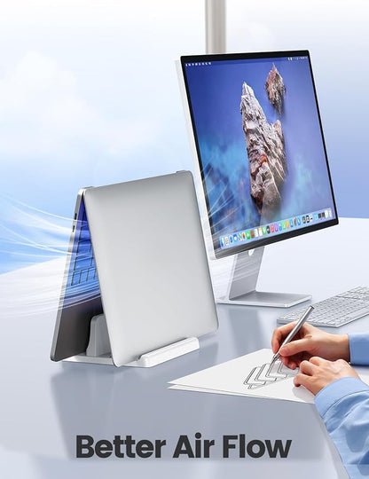Vaydeer Vertical Laptop Stand Holder Plastic Adjustable Desktop Notebook Dock - Image 3