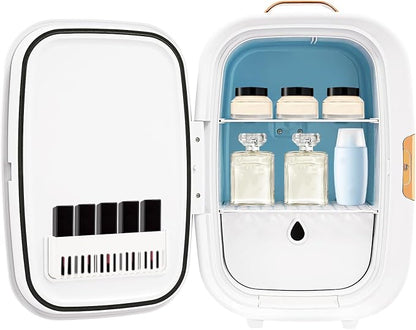 Mini Skincare Fridge, 12L Makeup Cosmetics Refrigerator Beauty Fridge by ZAWAYINE