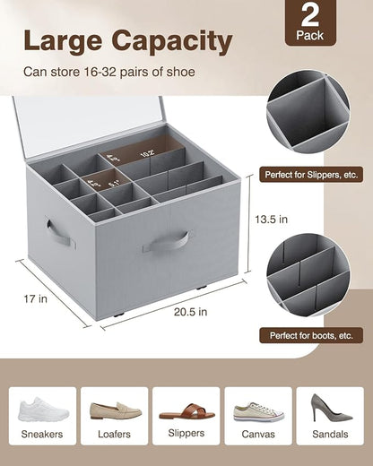 HOUSE AGAIN 2 Pack Shoe Organizer - Image 2
