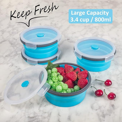 Collapsible Food Storage Containers Round - Image 2