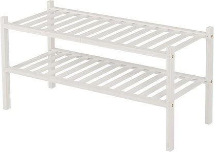 ROMGUAR CRAFT 2 Tier Bamboo Shoe Rack - Image 8