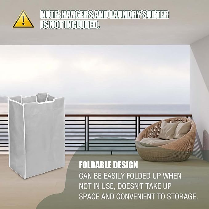 3 Pcs Laundry Sorter Replacement Bags Hamper Cart Removable Replacement Laundry - Image 6