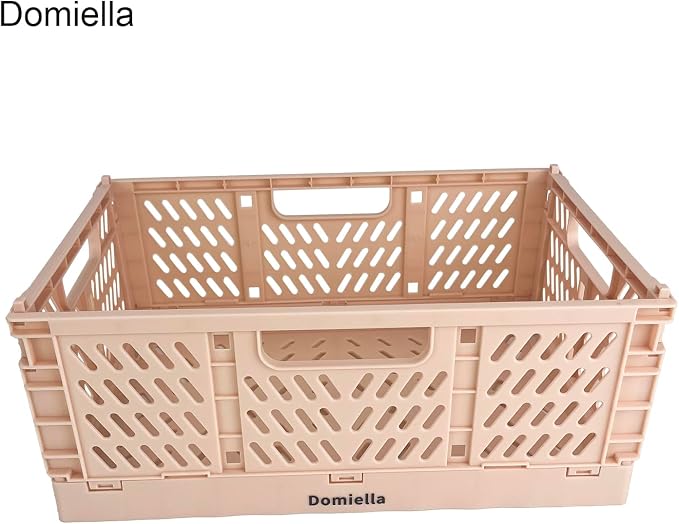 Domiella 2-Pack Crates for Storage, Storage Crates Plastic Stackable, Foldable - Image 6