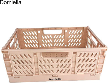 Domiella 2-Pack Crates for Storage, Storage Crates Plastic Stackable, Foldable - Image 6