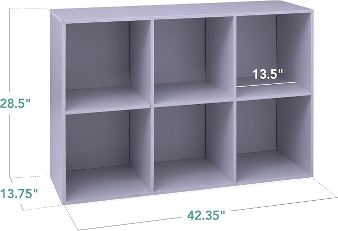 Best Choice Products Kids Bookcase 6-Cube Storage Organizer, 13.5in Shelf - Image 2