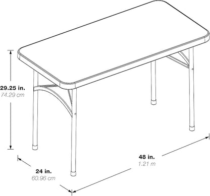 Office Star Resin Multipurpose Rectangle Folding Table - Image 3