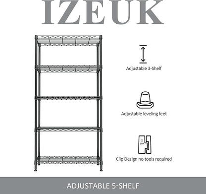 Storage Shelving Unit for Garage and Pantry, 13.8" D x 29.5" W x 59.5" H - Image 5