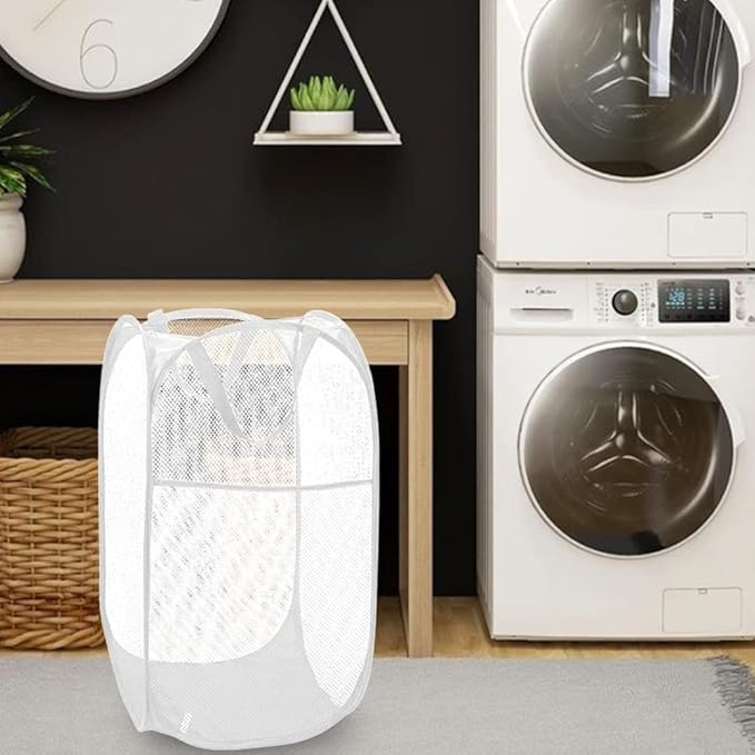 BATTOO Deluxe Strong Mesh Pop up Laundry Hamper Basket - Image 5