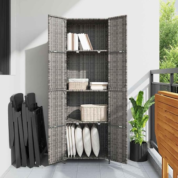 Garden Storage Cabinet, Tall Utility Shed - Image 3