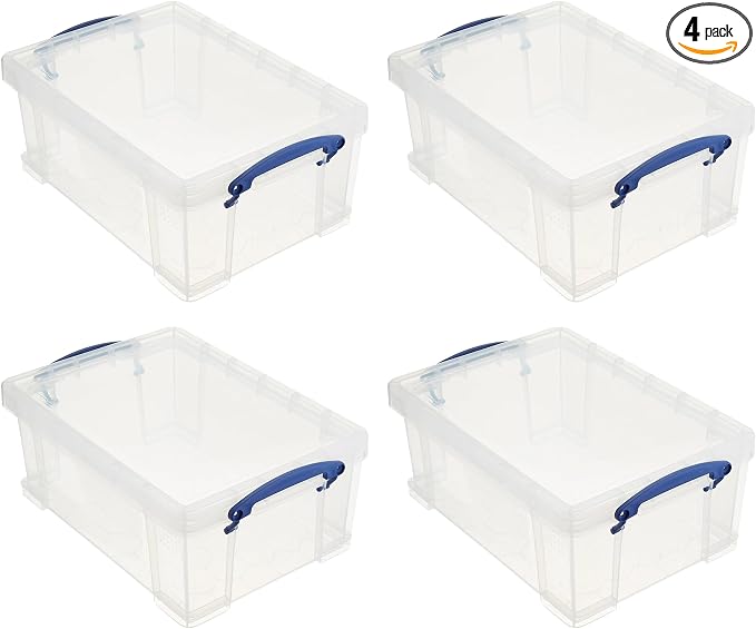 Really Useful Box Stackable 9 Liter Plastic Storage Container Bin by ReallyUsefulBox