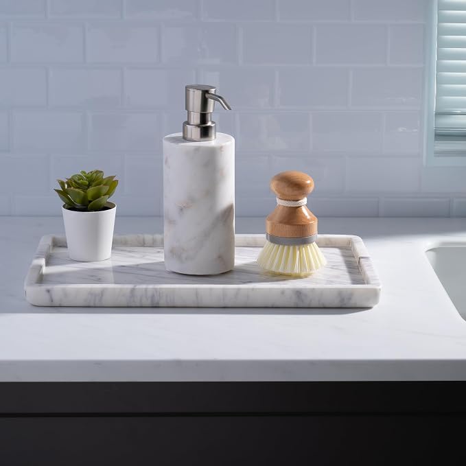 Cork & Mill Marble Tray for Bathroom Countertop, Kitchen Counter, or Catchall - Image 7