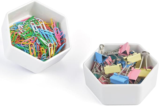 Resin Paper Clip & Binder Clip Dispenser by MONOSUGO