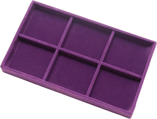 Velvet Jewelry Trays for Drawers, 6 Grids | Jewelry Drawer Organizer Inserts by Unknown